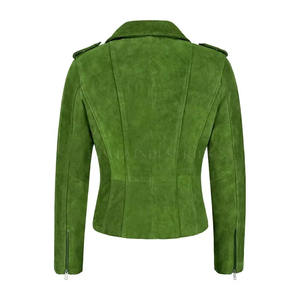 Veste en cuir suédé pour femmes à bas quantité minimale de commande Vente directe d'usine Veste en cuir suédé de mode pour femmes - Product Image 5