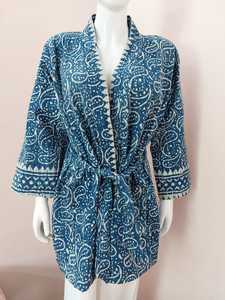 Indian Manufacturer of Handmade Kantha Quilted <b>Kimono</b> Robe Cardigan Long <b>Kimono</b> and Bathrobe <b>Beach</b> Wear Dresses OEM - Product Image 6