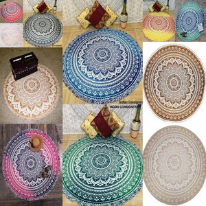 Tapisserie tenture murale Roundie Hippie décor à la maison Ombre Mandala fleur coton plusieurs couleurs serviette de plage par les expéditeurs indiens - Product Image 2