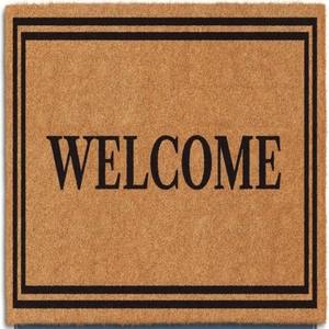 Tapis en fibre de coco avec support en PVC, épaisseur moyenne moderne, durable, antidérapant, lavable, écologique, pour l'extérieur, l'intérieur, la maison, le bureau - Product Image 1