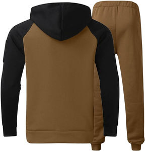 Fabricación nueva moda de alta calidad de algodón poliéster Casual Hoodie hombres Streetwear impermeable Logo Sweatsuit para hombres - Product Image 2