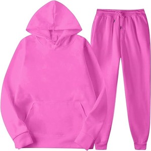 Vêtements de sport Gym Fitness Tech polaire 100% coton survêtements d'entraînement hommes deux pièces ensemble survêtement Jogging costume pour hommes - Product Image 5