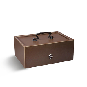 Cash safe box with key lock
