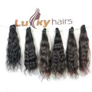 Extensions de cheveux humains Remy indiens vierges non transformés Alignement des cuticules des cheveux humains bruts HD Lace Wave Curl for Genius Weft Wave - Product Image 3