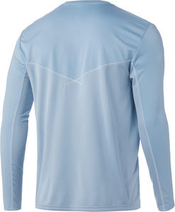 Chemise de pêche unisexe à manches longues, couleur unie, UPF 50, antibactérienne, 100% polyester, impression par transfert par sublimation, devant à enfiler - Product Image 2