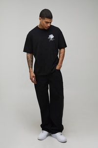 Camiseta Urbana con Estampado Digital, Corte Regular, Cuello Redondo, Tejido de Punto, 300g, Poliéster/Algodón, Unisex, Transpirable, Secado Rápido, Informal, Manga Corta - Product Image 3