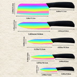 Cuchillo de Chef de Cerámica al por Mayor de Fábrica, Mango de Plástico con Estampado Floral para Cocina Diaria, Venta Caliente, Envío Gratis - Product Image 2