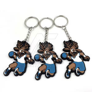 Porte-clés en caoutchouc PVC souple et durable, léger, article promotionnel, porte-clés en caoutchouc coloré et souple - Product Image 5