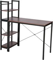Bureau d'ordinateur en bois multifonctionnel avec étagère de rangement à 4 niveaux, tables d'ordinateur modernes pour le bureau, bureau d'ordinateur pour le salon