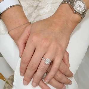 11x9mm Radiant Cut White CZ Solitaire Engagement <b>Ring</b> in <b>Silver</b> Gold Plated | Pave <b>Band</b> Classic Bridal Wedding Jewelry - Product Image 3