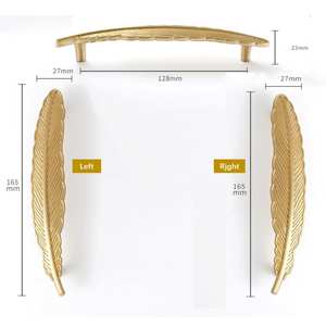 Poignées de porte modernes faites à la main en métal pour la décoration de portes intérieures et extérieures Articles de quincaillerie de meubles de luxe Poignées pour bureau à domicile - Product Image 4