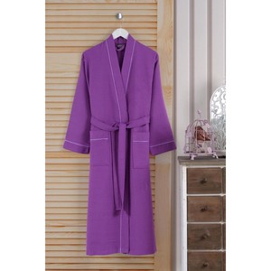 Bata de Baño Varol Dama Serie Clásica con Cuello Kimono, Suave y Transpirable de Modal, Bata de Mañana con Cintura Elástica y Estampado Animal para Dormir - Product Image 3