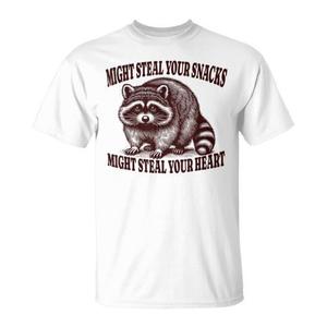 Camiseta promocional de Raccoon Steal Your Snacks Steal Your Heart - Product Image 1
