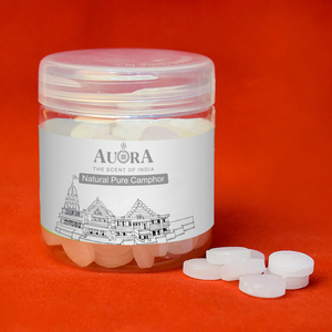 Cristaux de camphre naturels purs AUORA India, Bhimseni Kapur indien, aromathérapie, religion, écologique, durable, 50g, étiquette personnalisée - Product Image 1