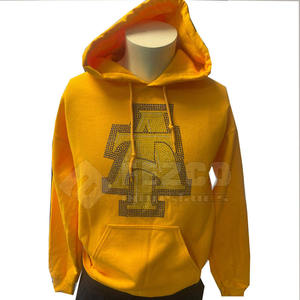 Sudadera con capucha de invierno con diamantes de imitación para hombre, ropa de calle de mezcla de poliéster/algodón, jersey de moda, atuendo informal a la moda - Product Image 1