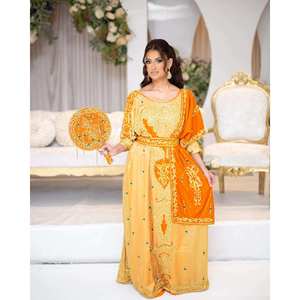 Robe de mariée élégante Golden Sunrise Somali Dirac, de la collection Celebration, style modeste. - Product Image 1