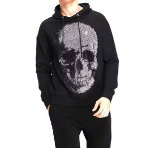 Sweat-shirts pour hommes en strass de la meilleure qualité, couleur unie, légers - Product Image 1