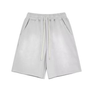 High Quality Custom Acid Washed Canvas 100% Cotton Solid Men <b>Quick</b> <b>Dry</b> Fitness Gym <b>Shorts</b> Vintage Distressed Wholesale - Product Image 3