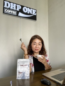 DHPone Roasted <b>Coffee</b> Beans 500g Pure Arabica Robusta One-Way Degassing Valve for <b>Coffee</b> Connoisseurs Packaged in <b>Paper</b> Bag - Product Image 5