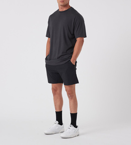 100% algodón manga corta hecha a medida color liso más tamaño de gran tamaño deportes gimnasio desgaste camiseta para hombres - Product Image 4