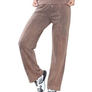 Survêtement urbain pour femmes Survêtement taille haute Joggers Zipper Acid Wash Sweat Suit pour femmes Cozy Vintage Look 2026 - Product Image 5