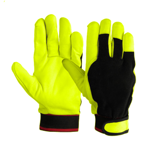 Gants de sécurité en coton de vachette finition Grain résistant aux coupures Construction industrielle gants de protection en cuir pour la conduite - Product Image 2