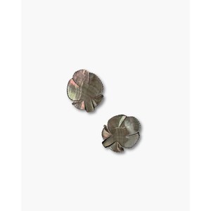 Composants et accessoires de bijouterie en nacre noire en forme de feuille - Product Image 3