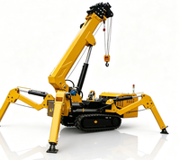 Mini-grue araignée à chenilles de 5 tonnes, équipement de levage hydraulique pour espaces de travail intérieurs étroits, directement de l'usine