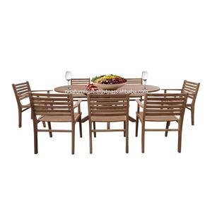 Modern Teak <b>Wood</b> <b>Garden</b> Furniture Lightweight Outdoor <b>Chairs</b> & Oval <b>Table</b> for Courtyard and Hotel From Indonesia - Product Image 3
