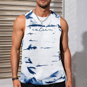 เสื้อแขนกุดแห้งเร็วแบบเรียบสำหรับผู้ชายเสื้อพิมพ์โลโก้แบบออกแบบได้ตามต้องการ - Product Image 2