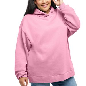 Sweat-shirt en molleton mi-lourd décontracté pour femmes, taille plus, avec poche kangourou, sweats à capuche personnalisés pour femmes - Product Image 5