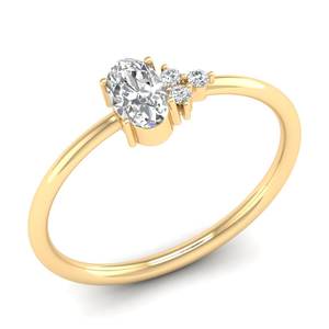 REYES alta calidad 14K sólido amarillo 18K oro nuevo estilo laboratorio cultivado diamante anillos de boda mujeres compromiso nupcial al por mayor - Product Image 1