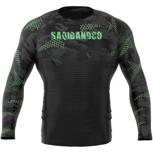 เสื้อรัดกล้ามเนื้อแขนยาวสำหรับผู้ชาย สำหรับฝึกซ้อมยิวยิตสู, MMA โนกิ, บีเจเจรัดรูป  ชั้นในสำหรับการต่อสู้ - Product Image 6