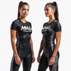 Custom Logo Wholesale Lightweight Breathable Sweat-Wicking Jiu Jitsu MMA Men's Full Sleeve Rashguard <b>Swim</b> <b>Shirts</b> - Product Image 3