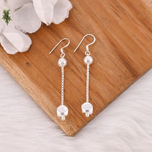 Pendientes Colgantes de Plata 925 con Diseño Clásico Personalizado para Chicas y Mujeres, para Uso Universitario, de Oficina y Diario, a Precio de Mayoreo - Product Image 2