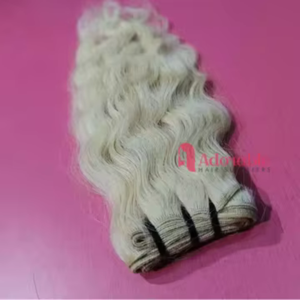 Extensions de cheveux Remy indiens blond miel donneur unique Styles de boucles et de vagues blanchis de haute qualité - Product Image 5