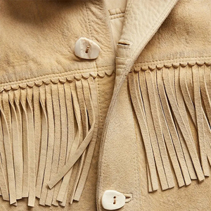 Nueva Chaqueta de Invierno para Hombre, Casual, de Cuero Vacuno Genuino, Tejida, con Flecos, Calefactable, Antibacteriana, Transpirable, MOQ Bajo, Venta al Por Mayor - Product Image 4