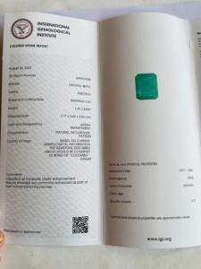 Piedra preciosa de calidad AAA de corte esmeralda colombiana natural IGI certificado hermoso color verde con excelente brillo precio muy barato - Product Image 4