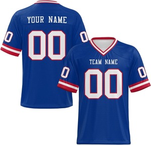 Camisetas de Fútbol Americano Personalizadas 2026, Manga Corta, Secado Rápido, Poliéster, Impresión por Transferencia de Calor para Logotipo de Equipo Personalizado, MOQ Bajo, al por Mayor - Product Image 1