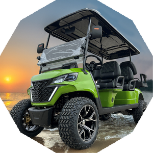 Chariots de golf électriques de 72V à entraînement arrière modernes et bon marché 2 + 2 places 4x4 de qualité supérieure pour la chasse - Product Image 1