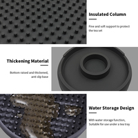 Sous-verres en silicone antidérapants personnalisés en gros, antiadhésifs, plateau profond, sans BPA, tapis de plaque en silicone