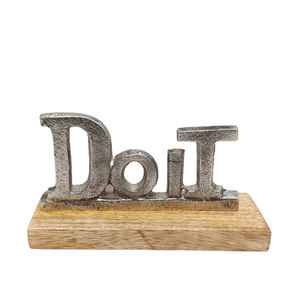 กระต่ายตกแต่งหรูหราพร้อมฐานไม้โชว์ผลงานอลูมิเนียมทองเหลืองหยาบและสีธรรมชาติสำหรับตกแต่งโต๊ะในบ้าน - Product Image 2