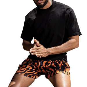 Short de basket-ball épais camouflage à double couche, personnalisé par sublimation, de haute qualité, maillot de 5 pouces en maille animale pour hommes - Product Image 2