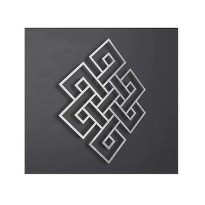 Arte de pared de Metal con acabado plateado en forma de flor de loto, acento decorativo elegante para sala de estar, dormitorio, oficina y usos de regalo - Product Image 2