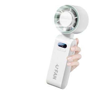 <b>Usb</b>-C Rechargeable Neck 199 Levels Digital Display Silent Handheld Cooling Fan for Outdoor Activities - Product Image 1