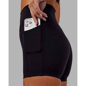 Shorts ultra taille haute à 4 poches pour femme Elixir - Noir - Product Image 1