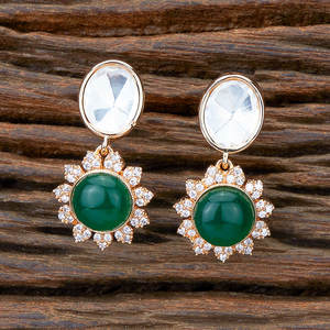 Pendiente clásico famoso de Kundan artificial con exportador de joyería de moda chapado en oro en la India - Product Image 4