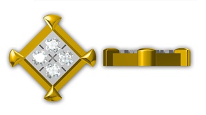 Épingle nasale élégante en plaqué or 14 carats Collection B2B moderne avec splendeur culturelle Matériau en or jaune remarquable pour mariage Br - Product Image 3