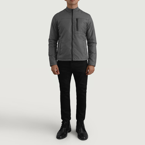 Veste matelassée pour homme de qualité supérieure, taille plus, tissu respirant, vente en gros, veste d'hiver unie pour homme - Product Image 4