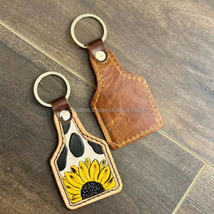 Porte-clés en cuir taillé sculpté à la main Porte-clés en cuir de forme exotique mignon Accessoires en cuir taillé Porte-clés mignons pour unisexe - Product Image 6